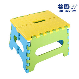 Cotton figure brand fashion folding stool plastic portable stool fishing stool casual stool thickening