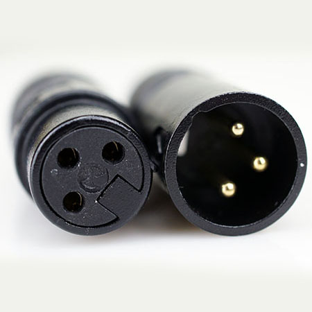 High quality XLR microphone connector male and female cannon hairpin faucet XLR head copper core 24K gold plated balanced plug