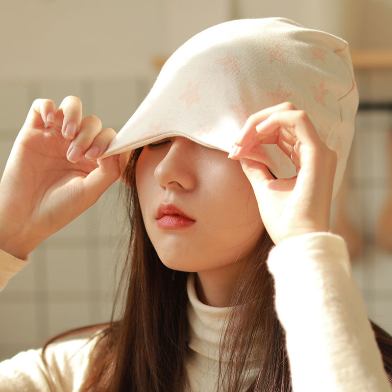 Confinement cap spring and summer thin section breathable postpartum indoor cute pregnant women cotton cap summer confinement turban headband