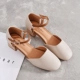 Giày nữ dịu dàng hè 2018 mới dày với lưới đỏ cát kéo bên ngoài đeo túi retro toe với sandal baotou