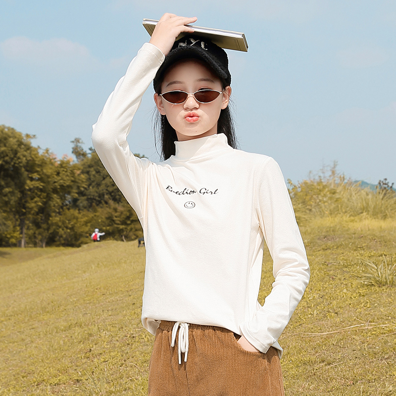 Autumn and winter dressing undershirt 12 big boys 13 high school 14 junior high school students 15 years old 16 girls sweater women's turtleneck knitwear