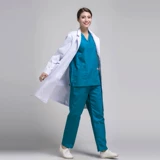 Хлопковый раздельный комплект подходит для мужчин и женщин, униформа медсестры, короткий рукав