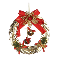 Christmas decorations pendant creative Christmas wind chimes Christmas wreath glass door window decoration pendant