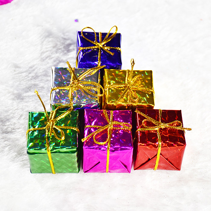 Laser Foam Christmas Gift Pack Gift Box Gift Pack Gift Box Christmas Tree Ornament Pendant Ornament