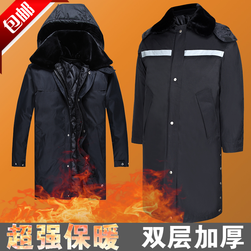 Uniform coat men's winter black thickened Multi-functional anti-cold suit Security cotton coat cotton padded jacket Cotton padded jacket Working clothes