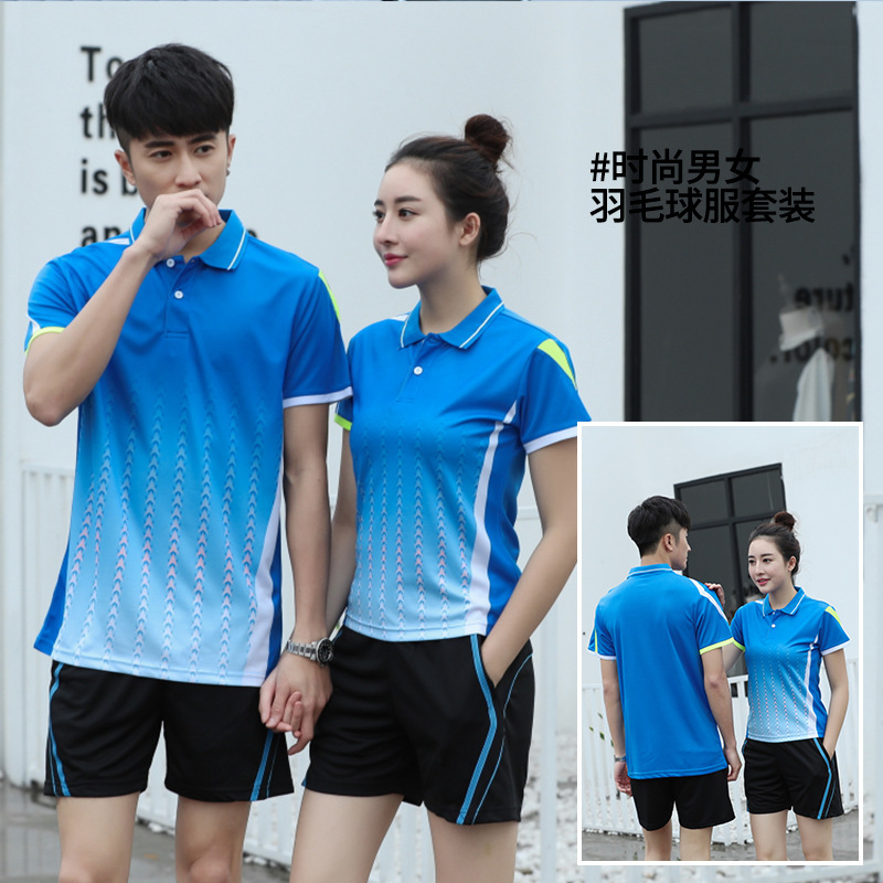 Spring Summer New Badminton Suit Sports Suit lovers table tennis Tennis uniforms Volleyball Uniforms Customised Group Purchase Print