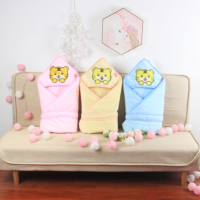 Baby quilt supplies newborn wrap newborn baby blanket cotton autumn and winter thickening can take off the bile to go out for dual use