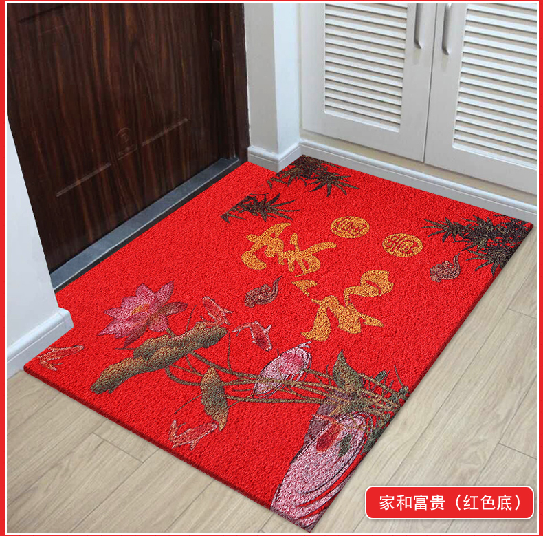 Red thảm mat hoan nghênh trước thảm cửa trước thảm cửa tấm thảm chùi chân nhà tiền sảnh tấm thảm chùi chân thảm bếp - Thảm sàn xốp nền nhà