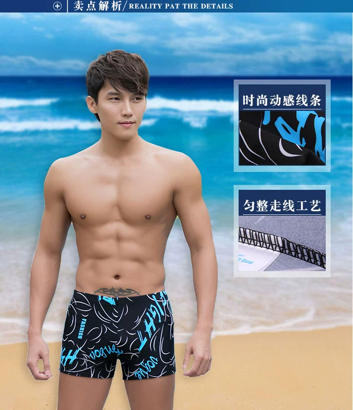 Bạn bơi quần bơi nam boxer quần bơi nam quần bơi mô hình thời trang quần đi biển suối nước nóng thiết bị bơi chuyên nghiệp đồ bơi nam có áo