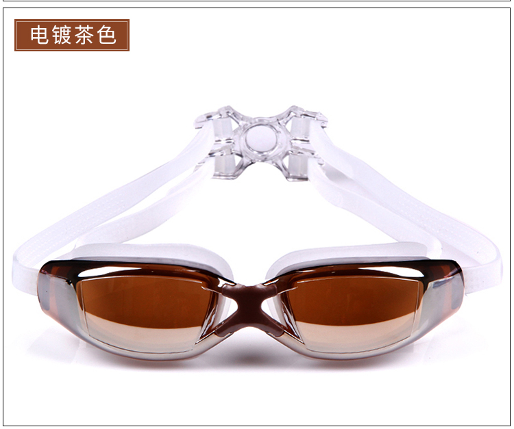 Kính bơi Youyou Pingguang dành cho nam và nữ Mát mạ chống thấm nước chống sương mù cận thị + mũ chống nước PU không thấm nước mắt kính bơi phoenix