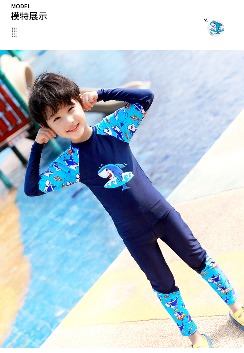 Youyou đồ bơi trẻ em trai dính liền trẻ em lớn trẻ em dài tay áo bãi biển kem chống nắng cậu bé bé lặn áo tắm đồ bơi dài tay cho bé gái