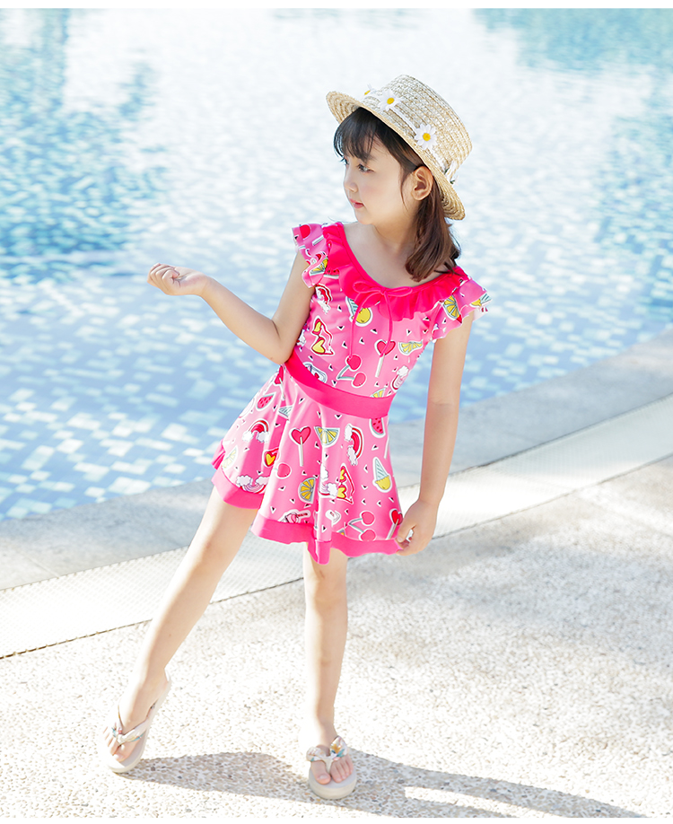 Youyou Children Đồ bơi cho bé gái Bộ đồ bơi một mảnh Váy cho bé Bộ đồ bơi cho bé - Bộ đồ bơi của Kid đồ bơi dài tay cho bé gái