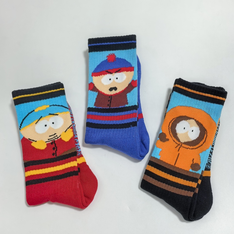 Foreign Trade Export South Park Collaboration Model Adult Socks, Towel Socks, Mid-Calf Socks