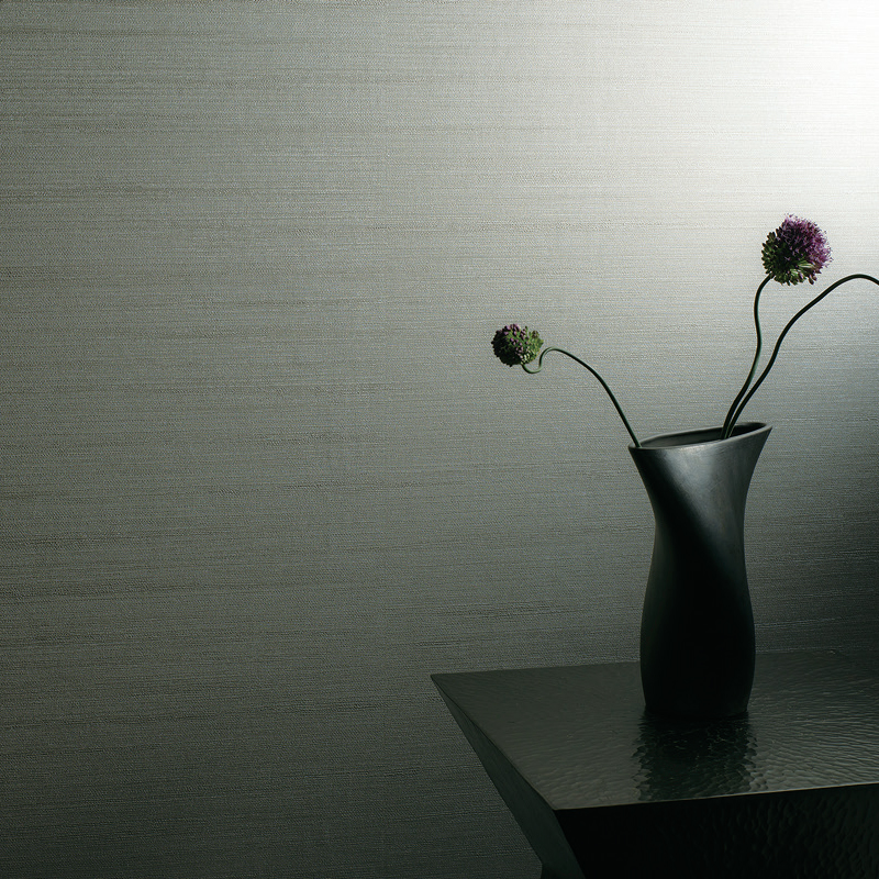 Japan Import Wallpaper Metal Leaf Glossy wallpaper Living room bookroom full of mildew-proof rice white light grey yellow gold