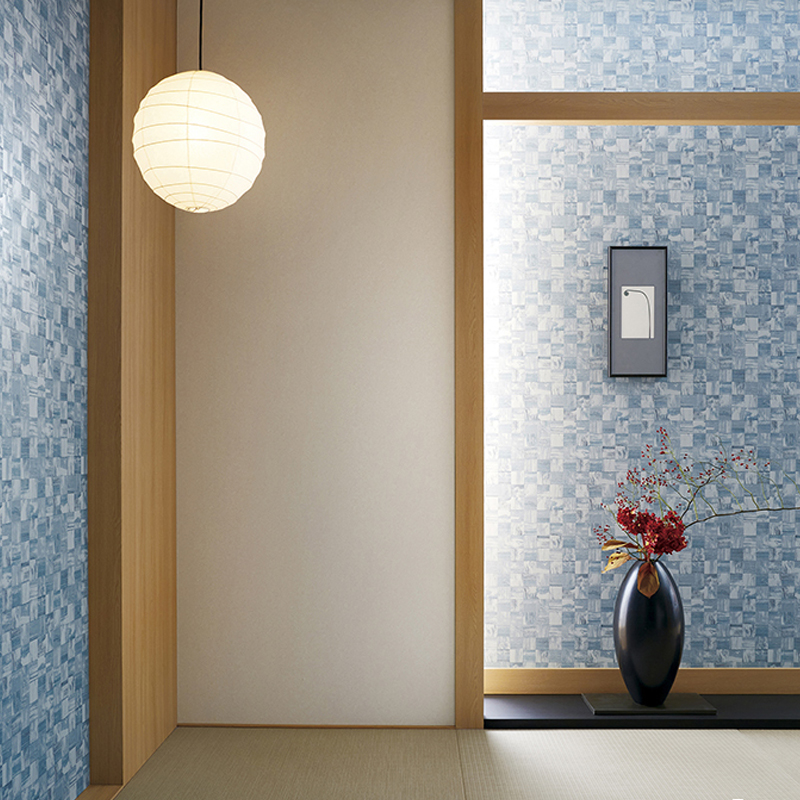 Japan imports 2021 new mountain moon wallpaper day style and tunic silk texture tatami and room wallpaper spot