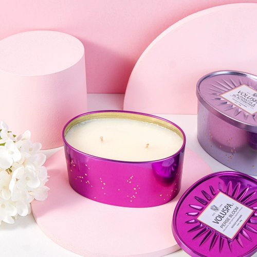 Voluspa Aromatherapy Candle Series Series серия овального декоративного танка изящное изящное двойное железо.