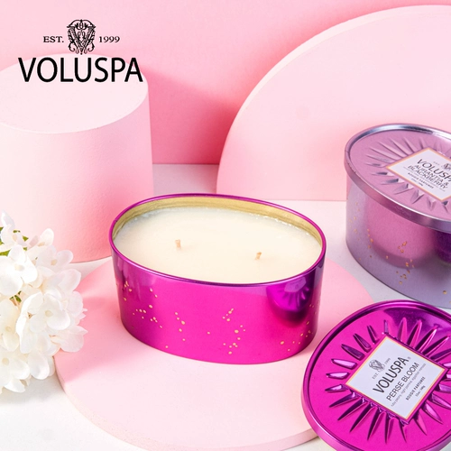 Voluspa Aromatherapy Candle Series Series серия овального декоративного танка изящное изящное двойное железо.
