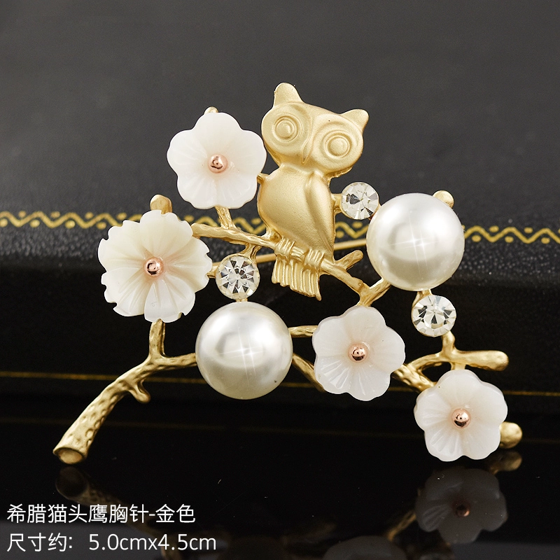 Hoa thời trang pha lê trâm nữ Hàn Quốc trâm cài pin trang sức cổ áo kim phụ kiện khăn lụa khóa khăn choàng khóa