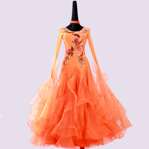 Custom size competition ballroom dance dresses for women girls Modern Dance Skirt Waltz skirt national standard dance ballroom dance skirt dress Dress Adult Female