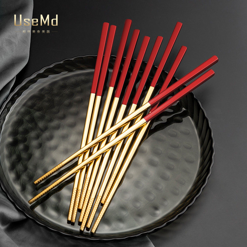 Usemd304 stainless steel chopsticks home anti-mildew and anti-burn dining hall Home suit chopsticks