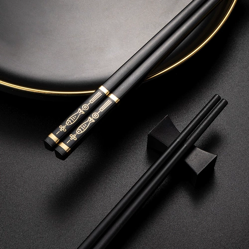 Палочки для еды для домашнего использования, высококачественная нескользящая металлическая посуда, новая коллекция