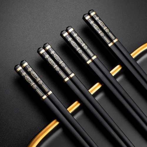 Палочки для еды для домашнего использования, высококачественная нескользящая металлическая посуда, новая коллекция