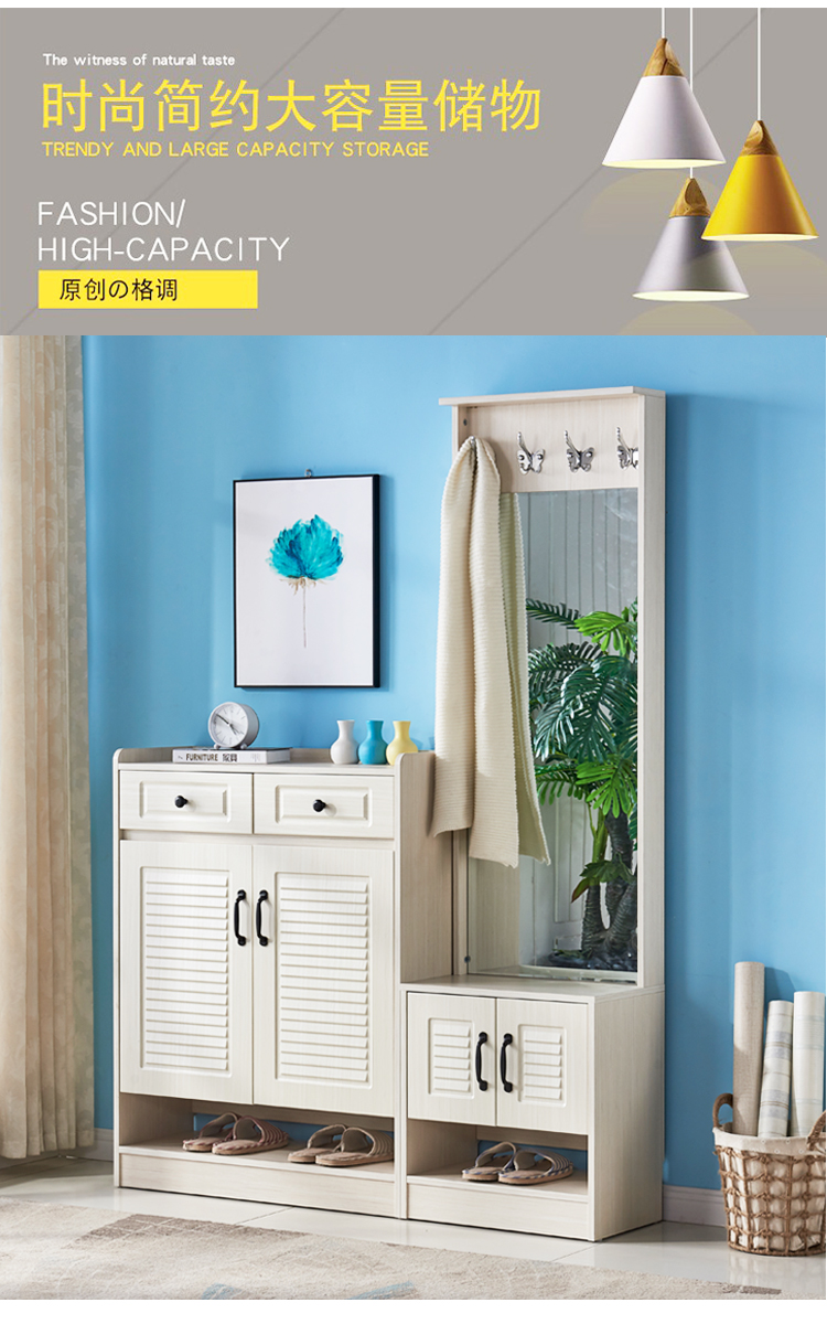 Cửa giày tủ sảnh hiện đại nhỏ gọn với một tủ áo móc tiết kiệm và tiết kiệm không gian đa chức năng dung lượng cao - Buồng tủ giầy thông minh