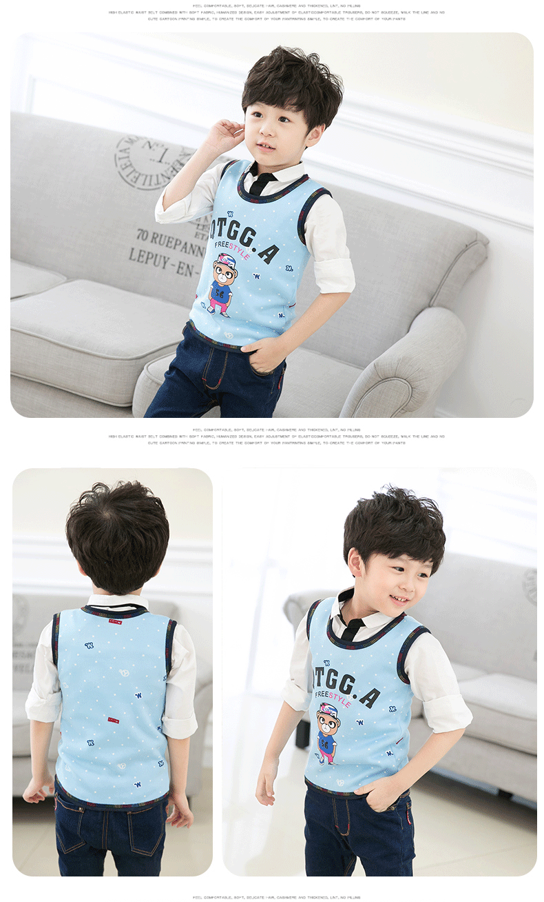 Áo len mùa thu cho bé mùa đông ấm áp cho bé 1 áo ấm 2 áo 3 bé trai và bé gái 4 cộng nhung dày 5 áo vest bé vai 8 tuổi áo quần trẻ em