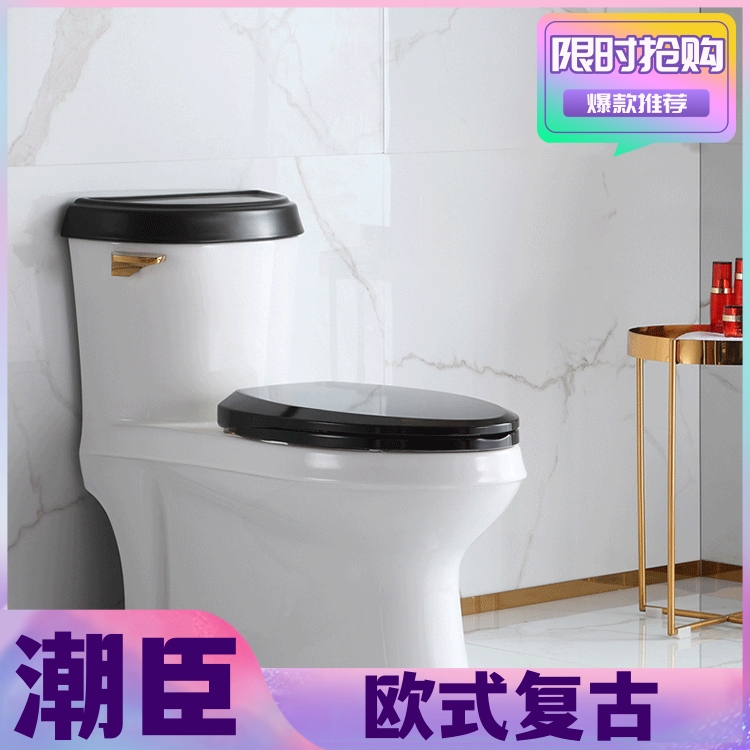 European-Style Retro Toilet Ceramic Toilet Seat for Home, Guesthouse, Hotel, American Classical Creative Anti-Odor Toilet with Wall Drainage