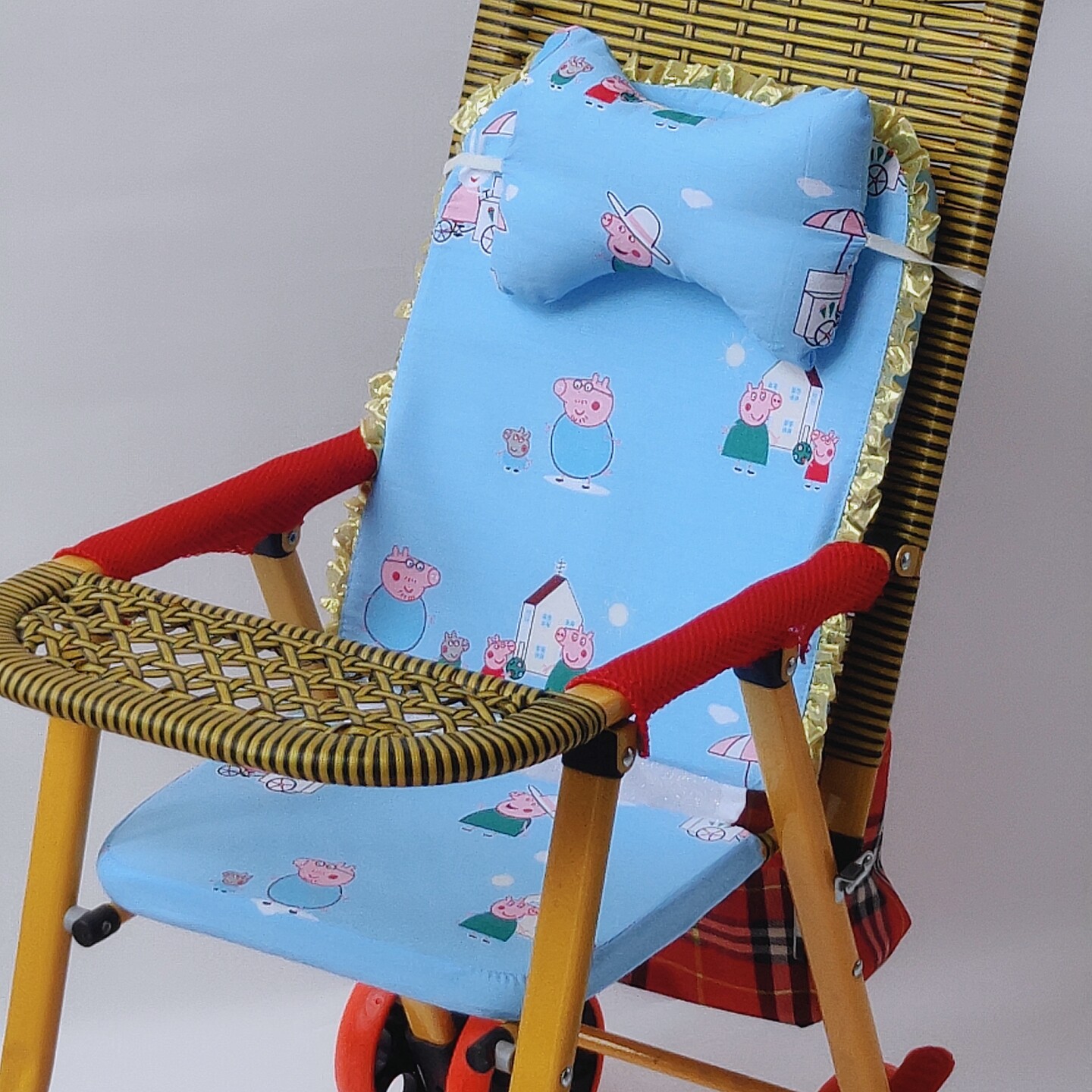 Small Cart Cushion Winter Baby Stroller Mat Winter Summer Baby Cotton Cushion Vines Chair Cart All Season Universal Children