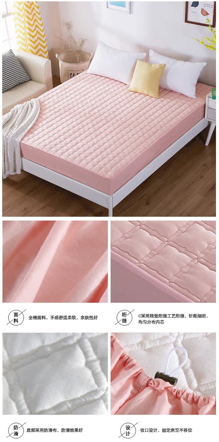 giường bằng vải bông Li Li mảnh tay áo dày bông giường bông trượt 1.8m1.2 1,5 mét custom-made bộ bông - Trang bị Covers ga trải giường chun đẹp	