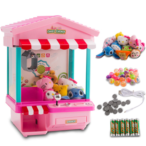 Mini Clip Doll Machine Clips Paparazzi Coin Alarm Clock Console Small Home Electric Children Hairpin Candy Machine Toys