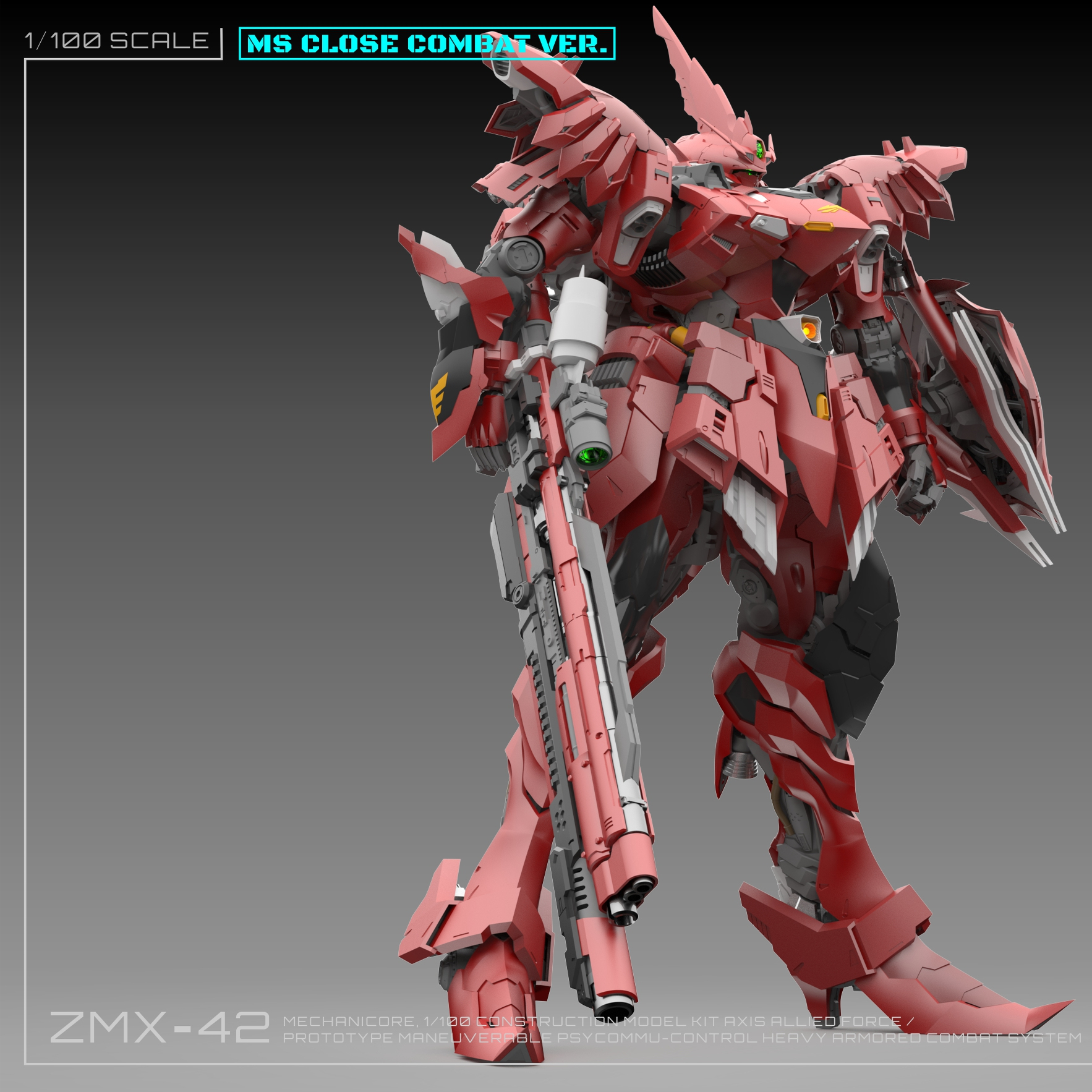 现货机甲之城十周年纪念版1/100 ZMX-42 FIREHAWK夜莺特典地台
