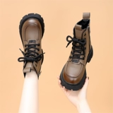 Martens, демисезонные утепленные модные универсальные короткие сапоги, из натуральной кожи