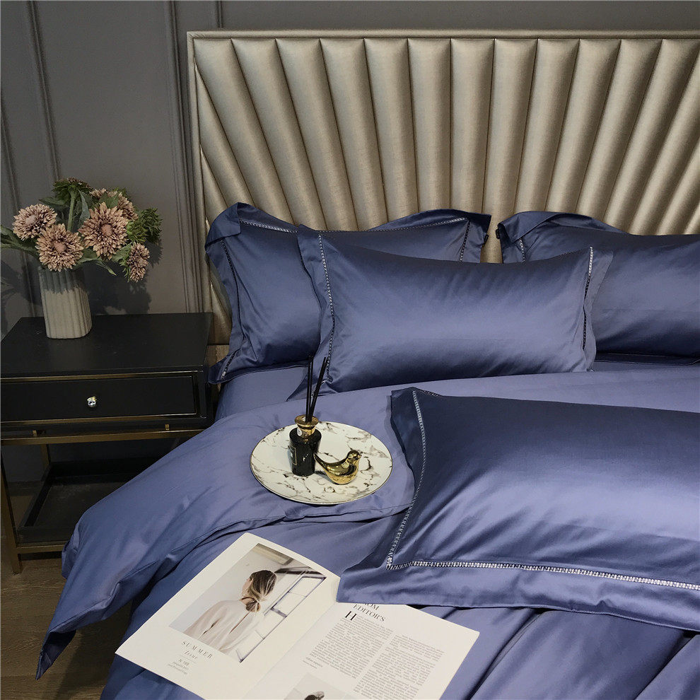 Imported from Italy 150-count Egyptian long-staple cotton embroidery four-piece set European-style luxury model room bedding