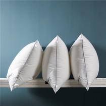 Imported seven-star hotel pillow soft cotton feather velvet pillow high and low neck pillow household washable