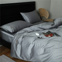 Light luxury 160 imported horse long staple cotton four-piece set of home textile advanced nude sleeping cotton cotton cotton bedding