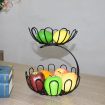 European-style fruit plate Living room two-story fashion creative lotus-shaped simple modern fruit basket household drain fruit basin