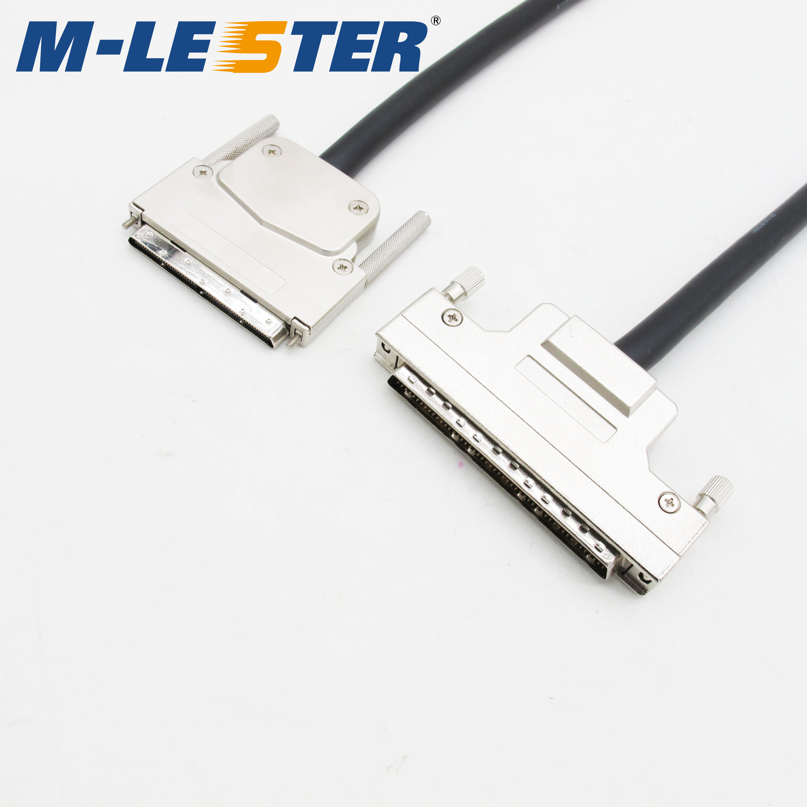 Meng LeitsutSCSI connecting line HPDB100M turn V100M iron shell screw black purple 100 core connecting thread