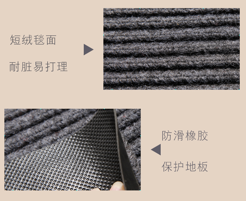Đôi sọc thảm cửa Welcome Welcome Mat tiền sảnh không trượt SWrXPmzV bụi thảm thảm - Thảm sàn thảm xốp vân gỗ