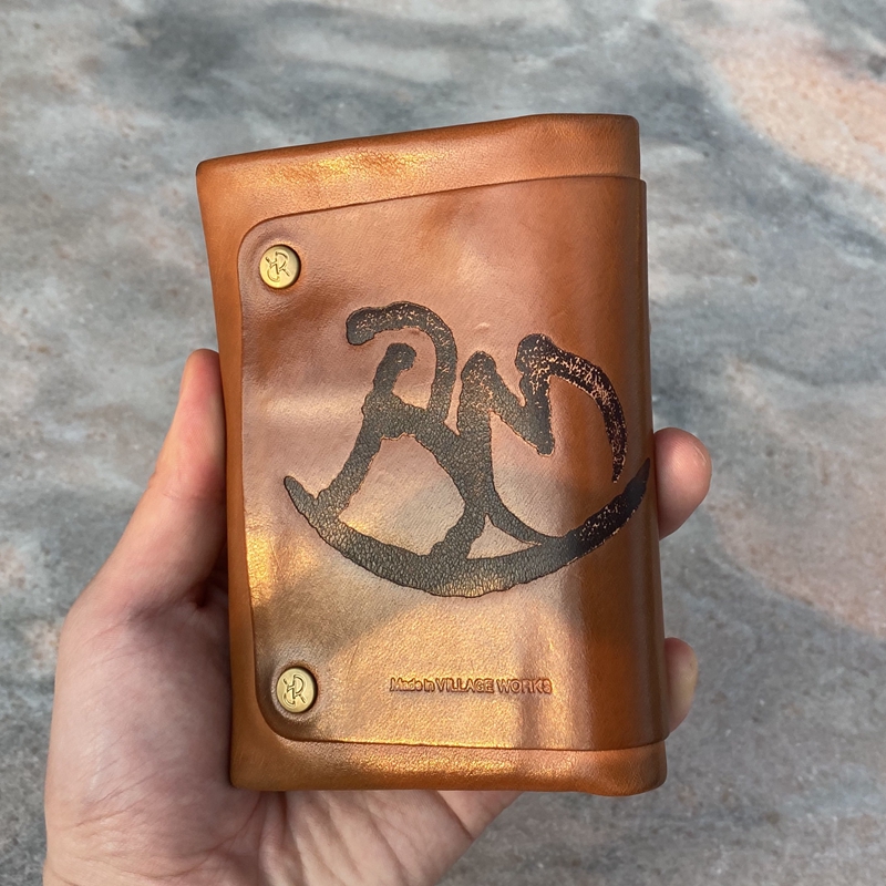 Japan REDMOON Hongyue S-GT3 leather leather GHOST upgrade version of burning printing men's and women's short clip