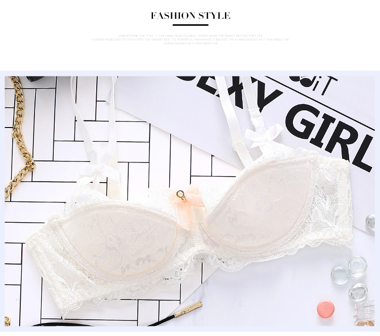 Gợi cảm gợi cảm Bộ đồ lót ren mỏng Nữ Half Cup Áo ngực thoáng khí Đóng trên áo ngực nhỏ Thoải mái mỏng do lot nu