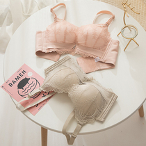 Non-magnetic underwear women without steel ring flat chest small bra special gathering thick cup bra 5CM adjustable upper support