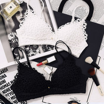 Lace sexy womens incognito underwear set Breathable temptation gathered bra adjustment large size thin small bra