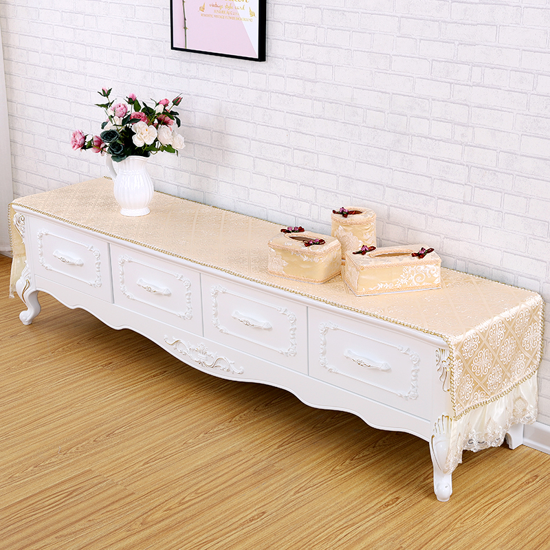 [Có thể được tùy chỉnh] Châu Âu vải ren TV tủ bìa cà phê bàn ​​khăn trải bàn bụi thời trang khăn trải bàn khăn trải bàn tiệc