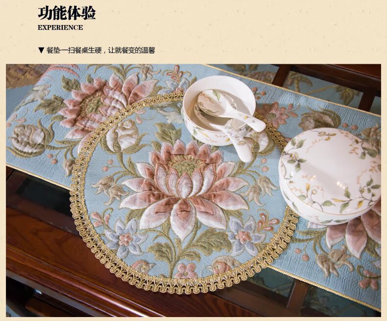 Studley placemat cách nhiệt pad Châu Âu vải dày chịu nhiệt mat bronzing đế lót ly Tây thảm bảng mat bát mat khăn lót chén dĩa