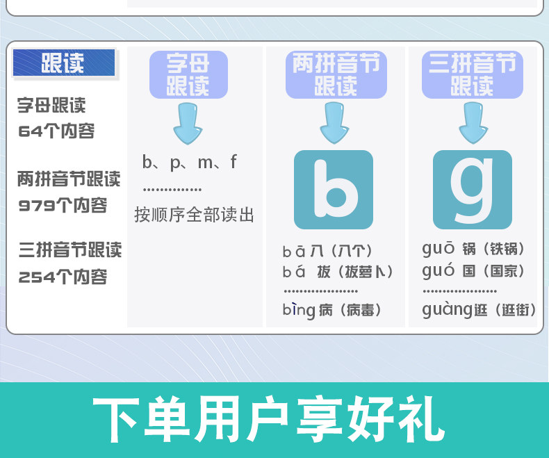 Детские обучающие компьютеры, электронные плакаты 汉语拼音字母表一年级学拼音拼读训练神器同步教材有声发声学习机 Play the world