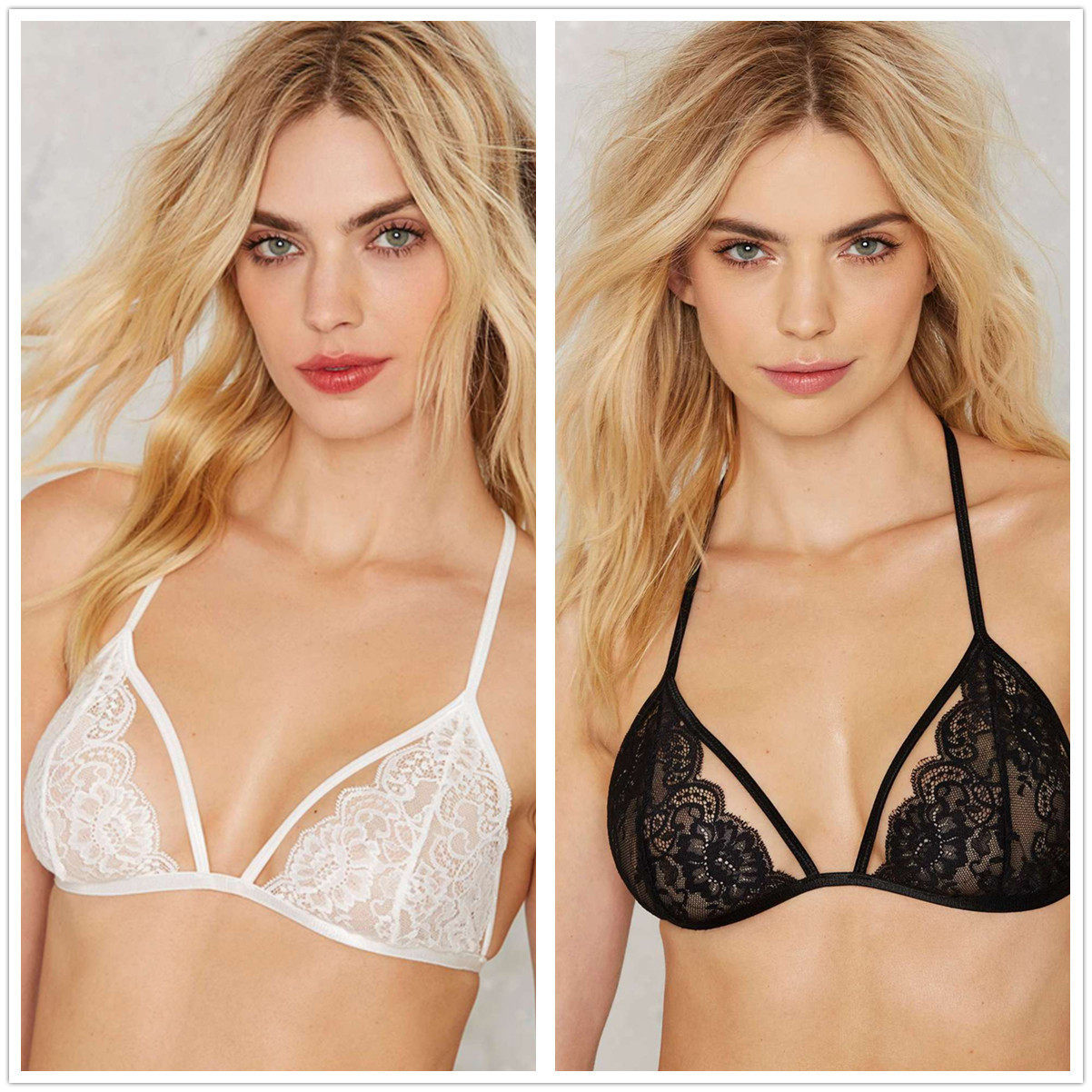 Love Lingerie European and American Foreign Trade Foreign Trade Exploits Female Lace Harnesses Small Shirts Sexy Shoulder Strap Adjustable Bra 719