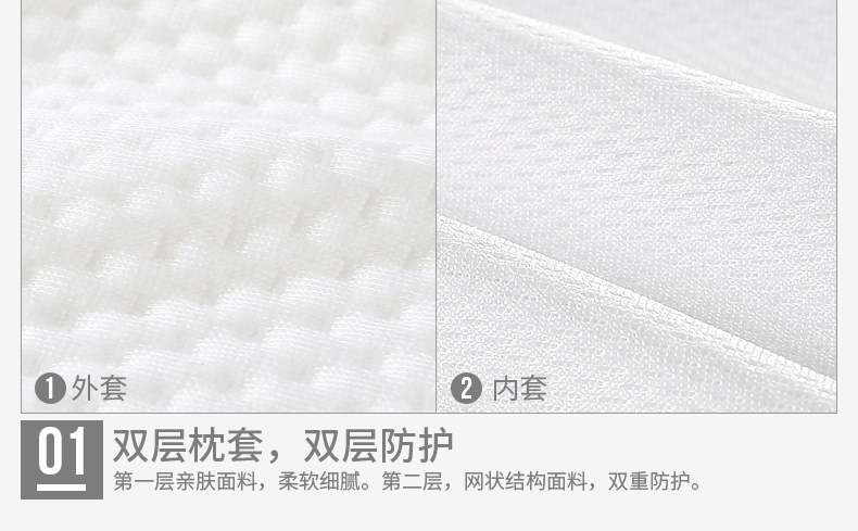 Gối cao su Thái Nam cực Gối Gối Cao su nhập khẩu Nguyên cổ tử cung Bảo vệ Cổ tử cung Đôi Bộ nhớ duy nhất Gối - Gối gối ôm