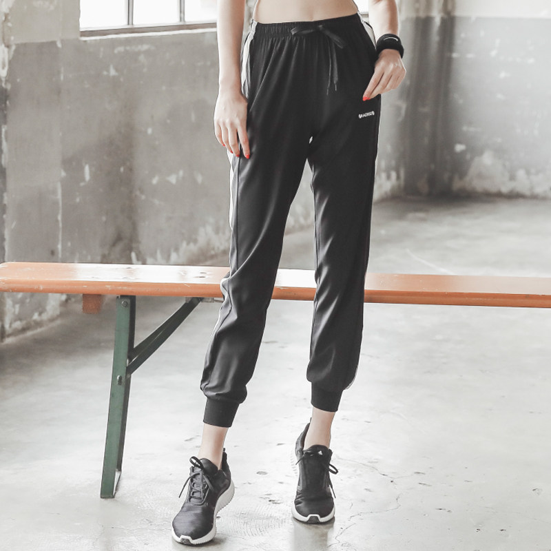 Yoga pants women's summer thin sports pants loose drawstring feet close up outside wear running quick-drying fitness casual pants